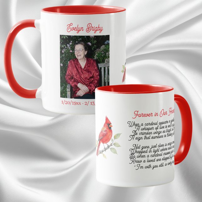 Cardinal Poem Memorial Keepsake  Mugg (Skapare uppladdad)