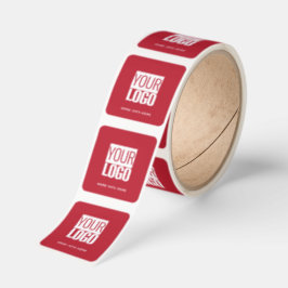 cardinal red - custom logo fyrkantigt klistermärke