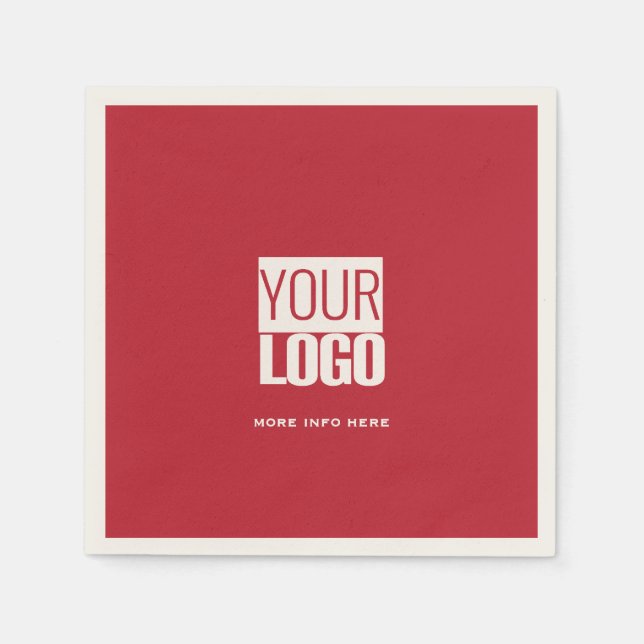 cardinal red  with your  logo  pappersservett (Framsidan)