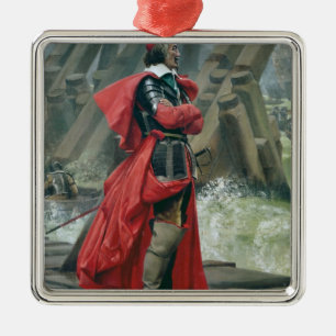 Cardinal Richelieu på havsväggen på La Julgransprydnad Metall