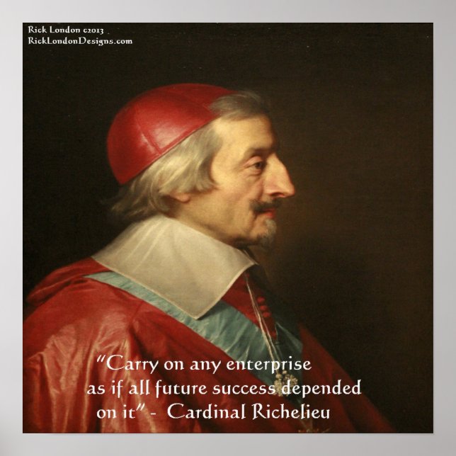 Cardinal Richelieu Success Quote Poster (Framsidan)