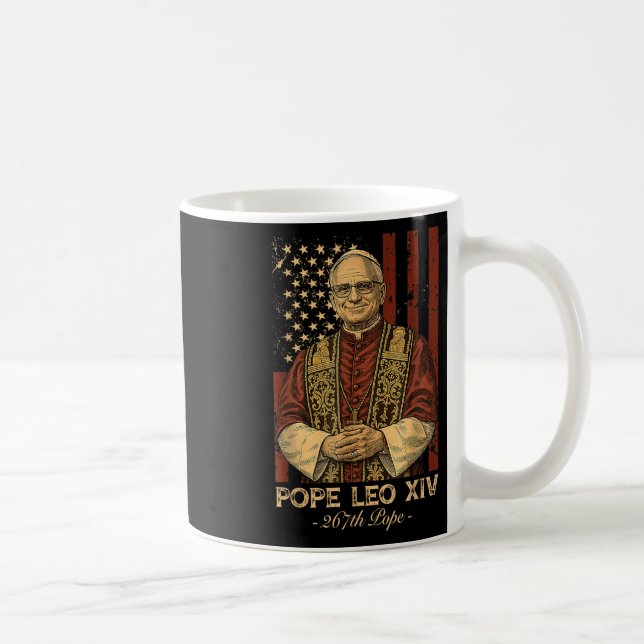 Cardinal Robert Francis Prevost Pope Leo Xiv Ameri Kaffemugg (Höger)