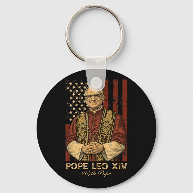 Cardinal Robert Francis Prevost Pope Leo Xiv Ameri Nyckelring (Framsida)