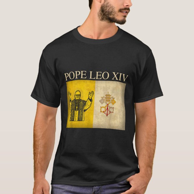 Cardinal Robert Francis Prevost Pope Leo Xiv Vatic T Shirt (Framsida)