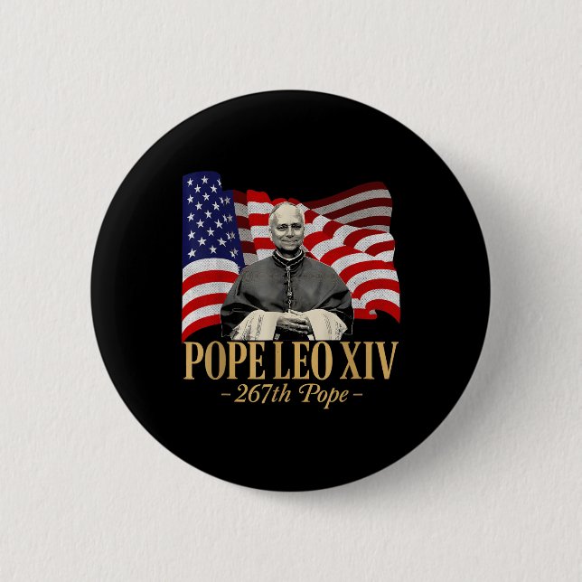 Cardinal Robert Prevost Shirt Pope Leo Xiv För man Knapp (Framsida)