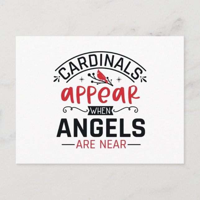 Cardinals Appear When Angels Are Near Vykort (Framsida)