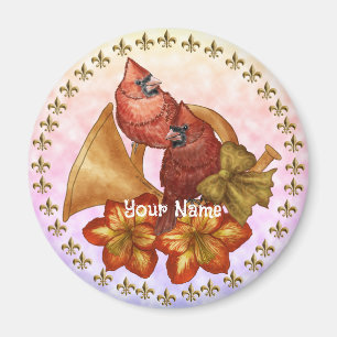 Cardinals Horn Magnet