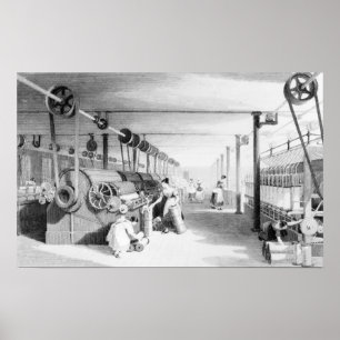 Carding, teckning och Roving Poster