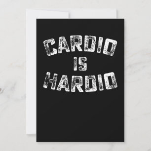 Cardio är Hardio Fitness Gym Workout Inbjudningar