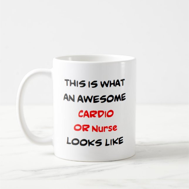 Cardio eller sjuksköterska, fantastisk kaffemugg (Vänster)