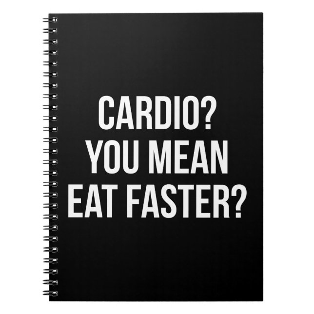 Cardio? Har du Elak snabbare? - Funny Bulking Gym Anteckningsbok (Framsidan)