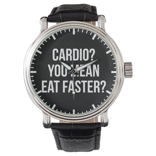 Cardio? Har du Elak snabbare? - Funny Bulking Gym Armbandsur (Framsida)