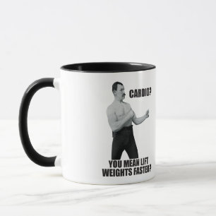 Cardio - Hiss Vights Faster - Overly Manly Man Mugg