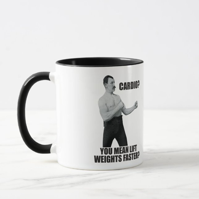 Cardio - Hiss Vights Faster - Overly Manly Man Mugg (Vänster)
