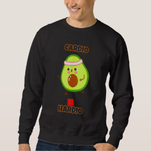 Cardio Is Hardio Exercise Gym Funny Sarcasm Quote Lång Ärmad Tröja