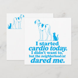 Cardio Katt Grand Danois Julkort