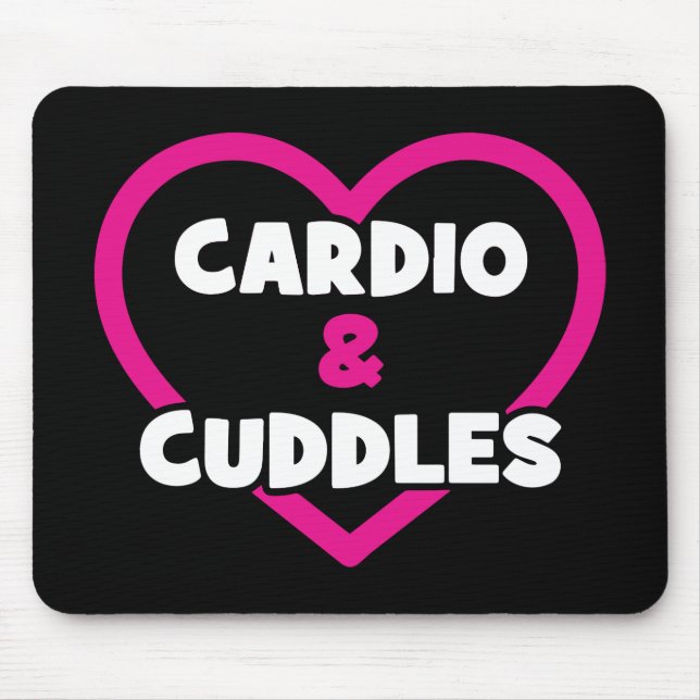 Cardio och Cuddles - Funny Novelty Gym Workout Musmatta (Framsidan)