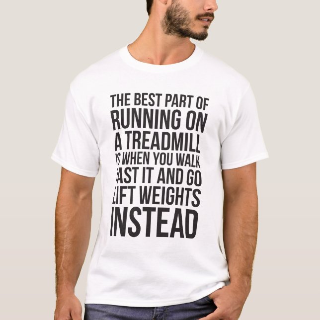 Cardio, Treadmill Running vs Lipping - Funny Gym T Shirt (Framsida)