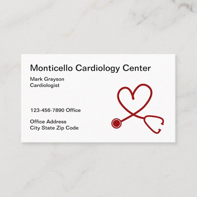 Cardiologist Cardiology Centre Visitkort (Framsida)