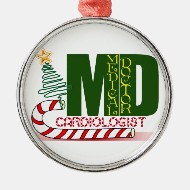 CARDIOLOGIST HEART DOKTOR CHRISTMAS MERRY JULGRANSPRYDNAD METALL (Framsidan)