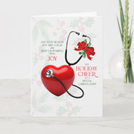 Cardiologist Season Pumping with Joy and Cheer Helgkort