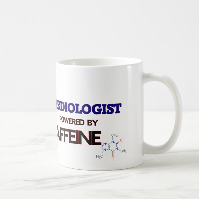 Cardiologist som drivas av koffein kaffemugg (Höger)