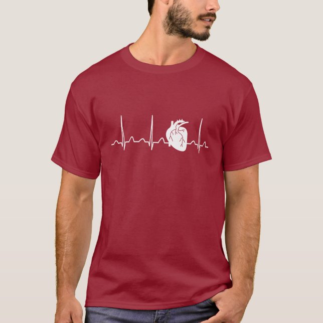 Cardiologisthjärtslag T Shirt (Framsida)