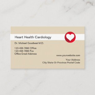 Cardiologistläkarundersökningvisitkortar Visitkort