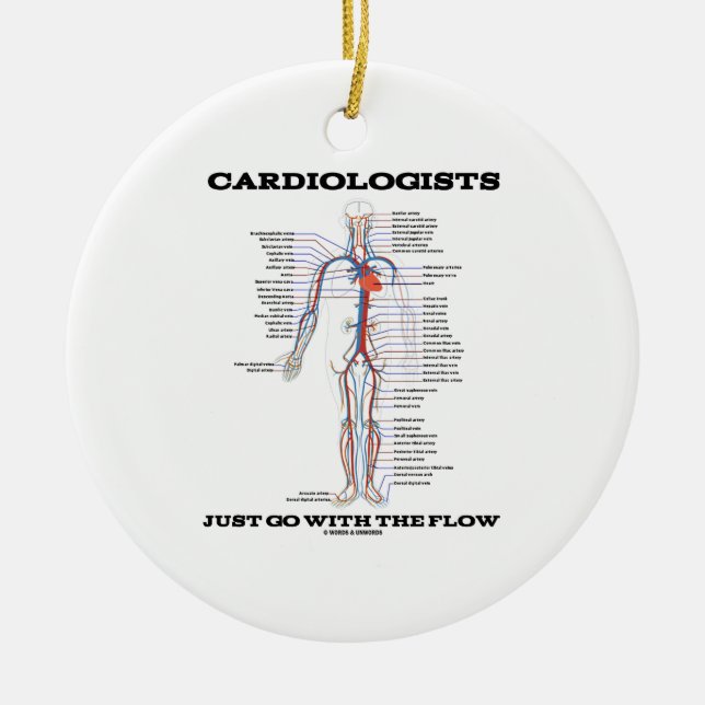 Cardiologists går precis med (det cirkulations-) julgransprydnad keramik (Framsidan)