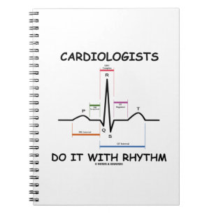Cardiologists gör det med rytm (ECG/EKG) Anteckningsbok Med Spiral