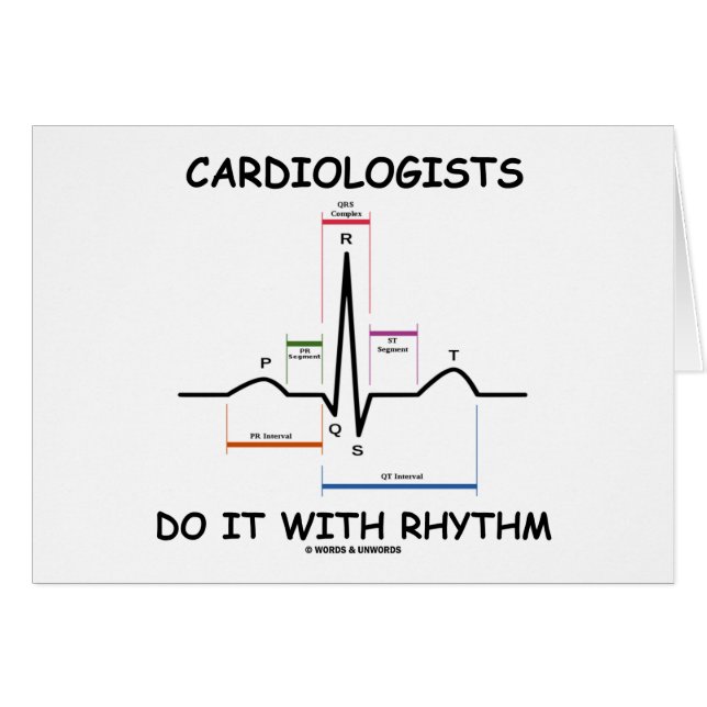 Cardiologists gör det med rytm (ECG/EKG) Hälsningskort (Framsidan Horizontal)