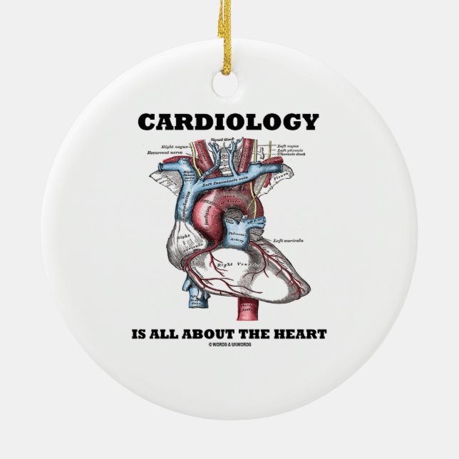 Cardiology är All om (den Anatomical) hjärtan, Julgransprydnad Keramik (Baksidan)
