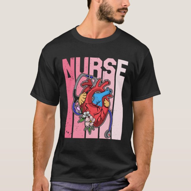 Cardiology Cardiologist Cardiograph Nurse Professi T Shirt (Framsida)