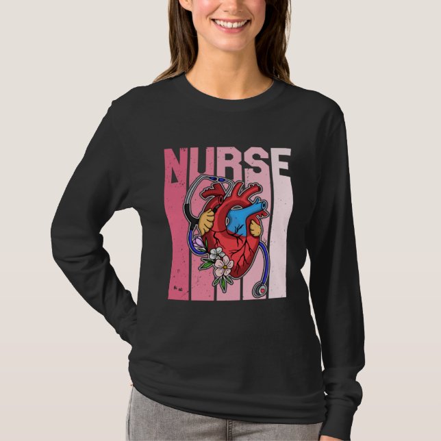 Cardiology Cardiologist Cardiograph Nurse Professi T Shirt (Framsida)