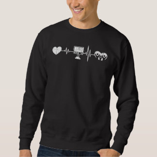 Cardiology Funny Heartslag Cardiolog Graphic Lång Ärmad Tröja