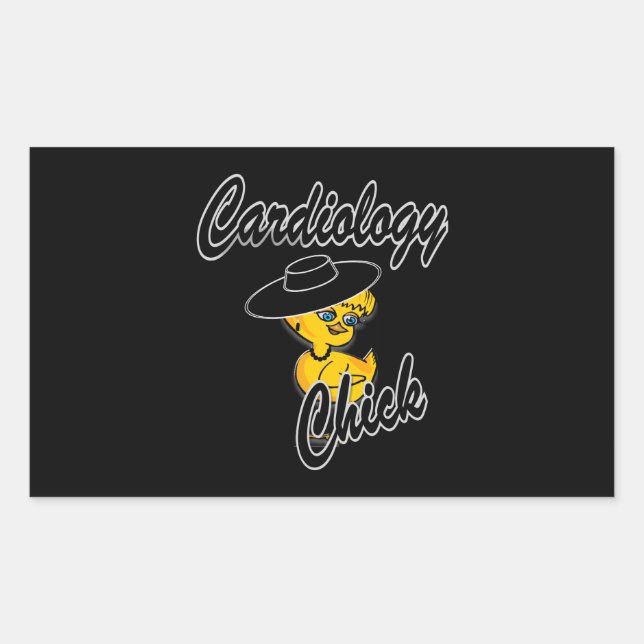 Cardiologychick #4 rektangulärt klistermärke (Framsida)
