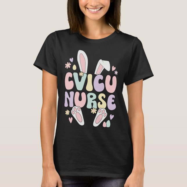Cardiovascular Intensive Care Unit Nurse Easter Bu T Shirt (Framsida)