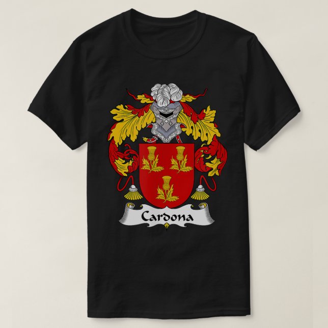 Cardona Jackar Arm Family Crest T Shirt (Design framsida)