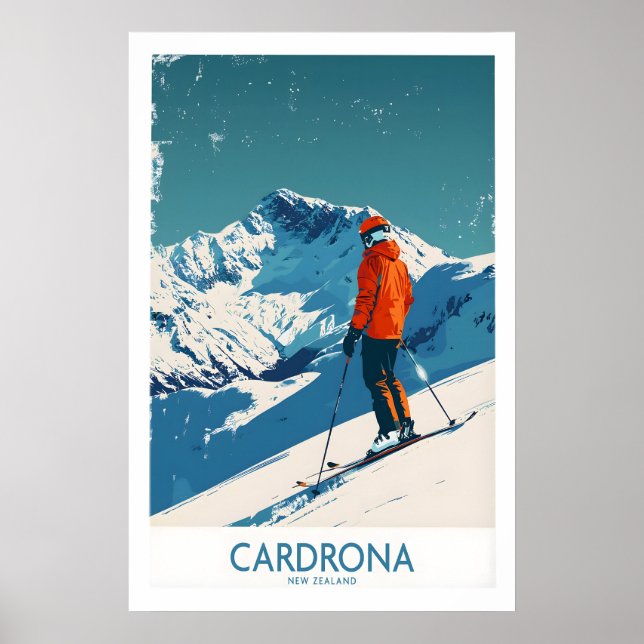 Cardrona skidtryck - Nya Zeeland 1 Poster (Framsidan)