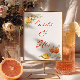 Cards And Gifts Aperol Spritz Bridal Shower Poster