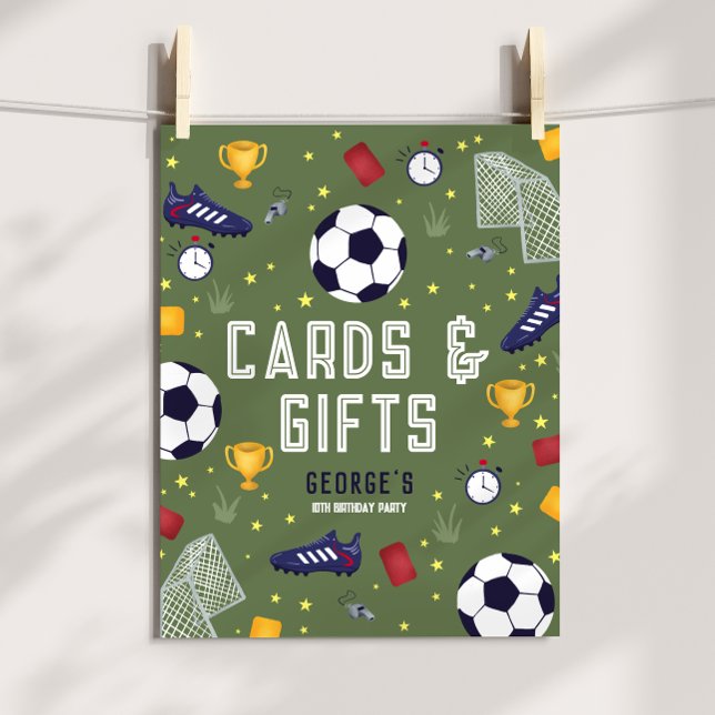 Cards and Gifts Boys Soccer Birthday Sign Poster (Skapare uppladdad)