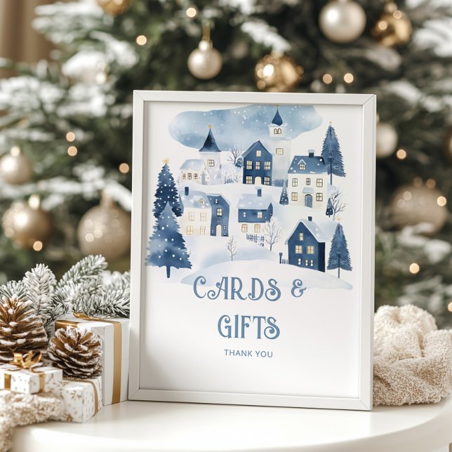 Cards and gifts Christmas village Baby Shower Poster (Skapare uppladdad)