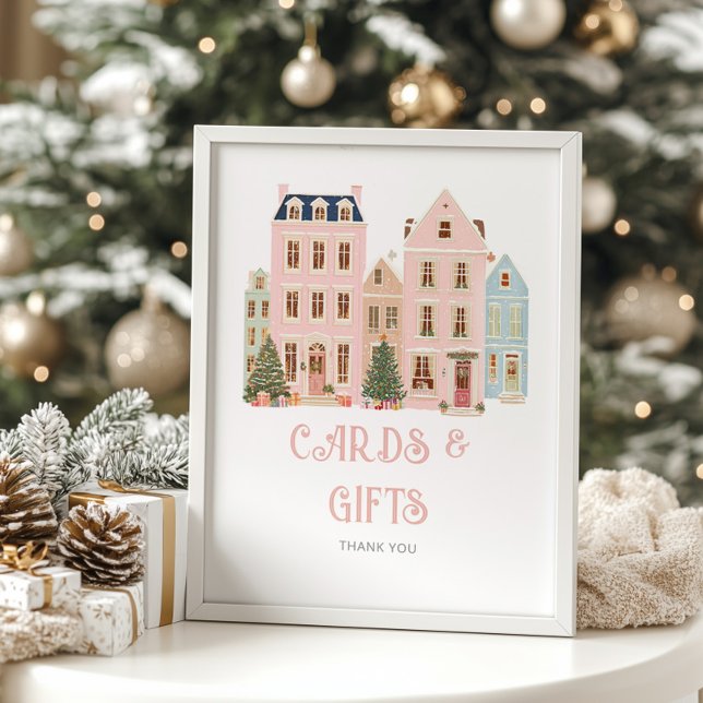 Cards And Gifts Christmas village Winter Poster (Skapare uppladdad)