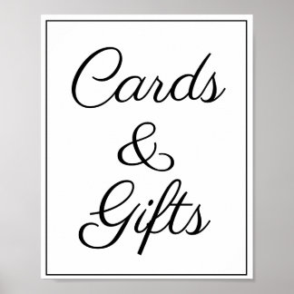 Cards and Gifts sign Poster