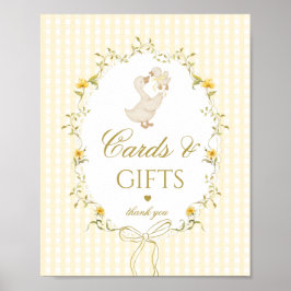 Cards and gifts Silly Goose gender neutral gingham Poster