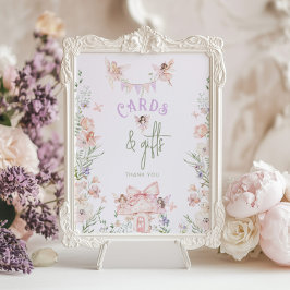 Cards and Gifts Whimsical Fairy Birthday Poster