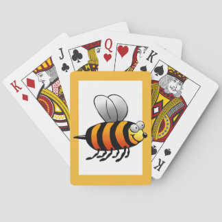 Cards, Cute Honungsbi Tecknad, Guld Gräns Spel Kort