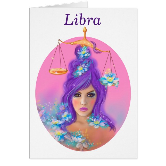 Cards Fantasy Libra Hälsningskort (Framsidan)