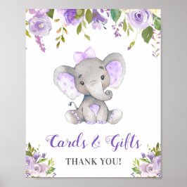 Cards Gfts Little Peanut Elephant Light Lila Poster