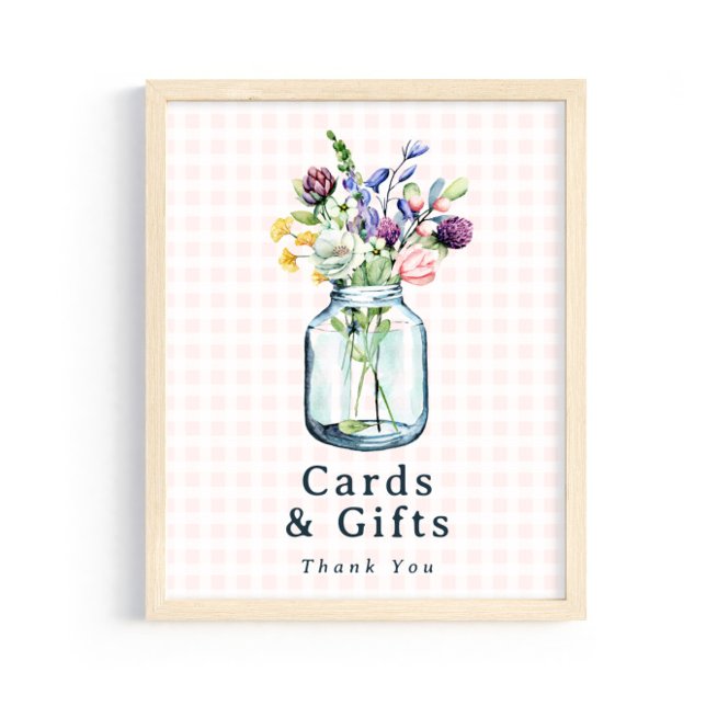 Cards & Gifts Sign Rustic Wildlflower Mason Jar Poster (Skapare uppladdad)